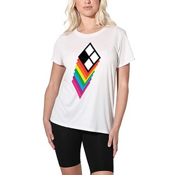 Juniors' DC Comics Harley Quinn Logo Pride Graphic Tee