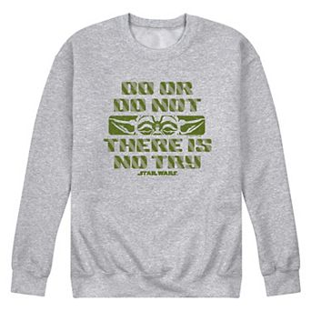 Men's Star Wars Yoda Do Or Do Not There Is No Try Crew Fleece Sweatshirt