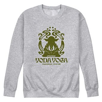 Men's Star Wars Yoda Yoga Dagobah System Crew Fleece Sweatshirt