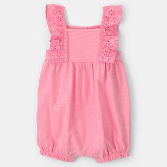 Baby Girl Carter's Eyelet Ruffle Sleeveless Romper