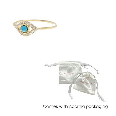 Adornia Plated Evil Eye Ring