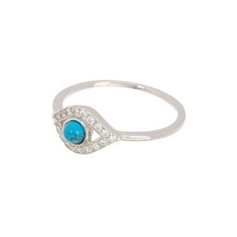 Adornia Plated Evil Eye Ring