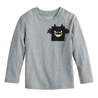 Baby & Toddler Boy Jumping Beans® Holiday Bat Pocket Long Sleeve Tee