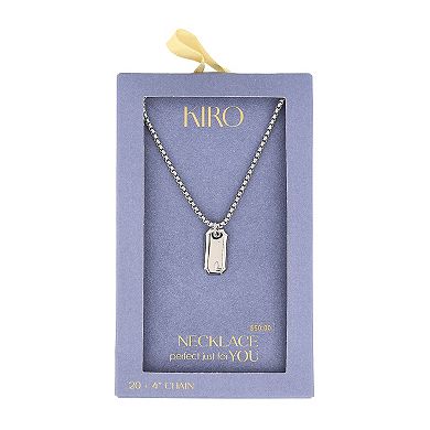 Men's KIRO Fine Silver Plated Initial Pendant Necklace