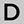 Silver Tone D