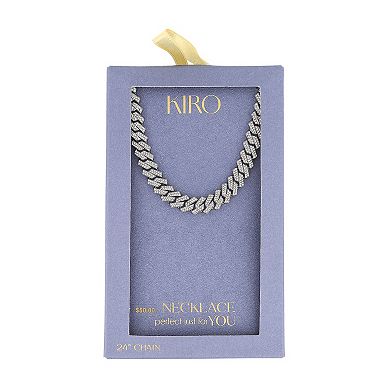 KIRO Curb Chain Necklace with Crystals