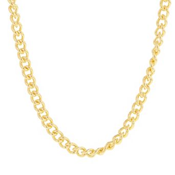 KIRO 14k Gold Plated 5mm Curb Chain Necklace