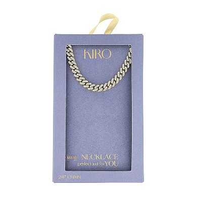 KIRO 8 mm Curb Chain Necklace with Crystals