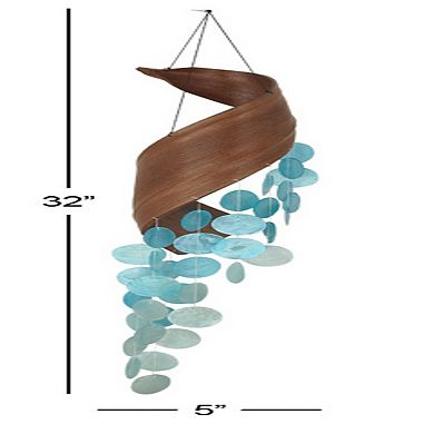Stella & Eve Faux Shell Spiral Waterfall Wind Chime