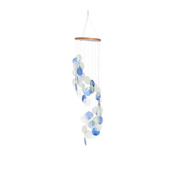 Stella & Eve Faux Capiz Shell Spiral Waterfall Wind Chime