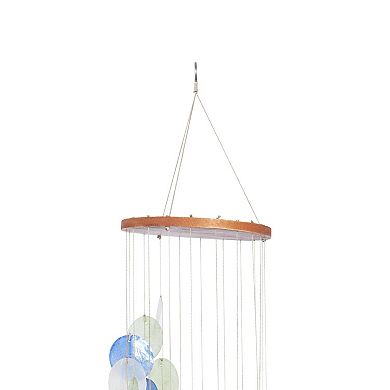 Stella & Eve Faux Capiz Shell Spiral Waterfall Wind Chime