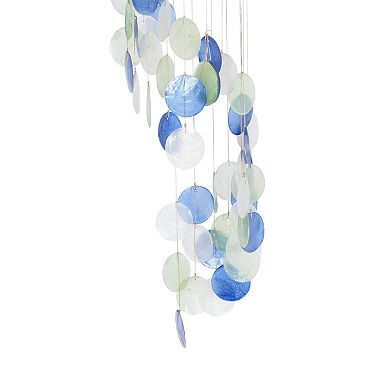 Stella & Eve Faux Capiz Shell Spiral Waterfall Wind Chime
