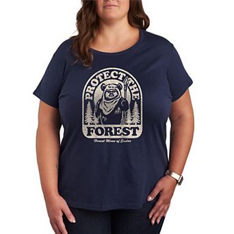 Plus Size Star Wars Ewok Protect The Forest Graphic Tee