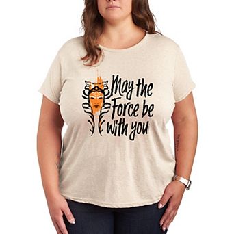 Plus Size Star Wars May The Force Be With You Graphic Tee
