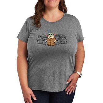 Plus Size Star Wars The Mandalorian Grogu Poses Graphic Tee