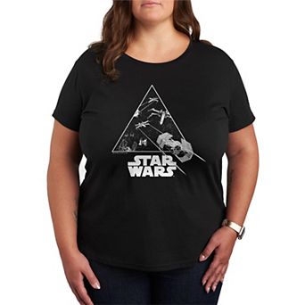 Plus Size Star Wars Ship Battle Graphic Tee
