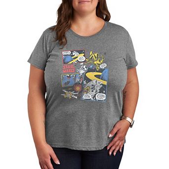 Plus Size Star Wars Vintage Comic Panels Graphic Tee