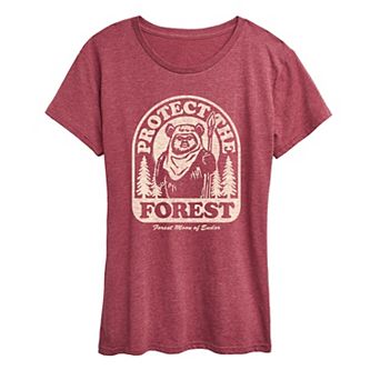 Women's Star Wars Ewok Protect The Forest Graphic Tee