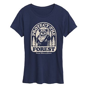 Women's Star Wars Ewok Protect The Forest Graphic Tee