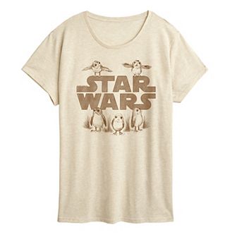 Women's Star Wars Porgs Sketches Graphic Tee