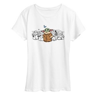 Women's Star Wars The Mandalorian Grogu Poses Graphic Tee