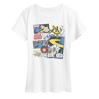 Women's Star Wars Vintage Comic Panels Graphic Tee