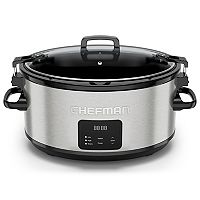 7QT Chefman Programmable Slow Cooker with Locking Lid + $5 Kohls Cash