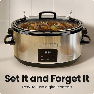 Chefman 7-qt. Programmable Slow Cooker with Locking Lid