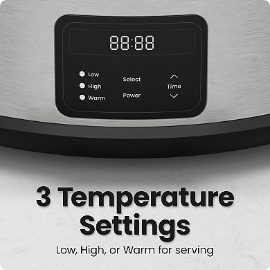 Chefman 7-qt. Programmable Slow Cooker with Locking Lid