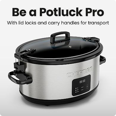 Chefman 7-qt. Programmable Slow Cooker with Locking Lid