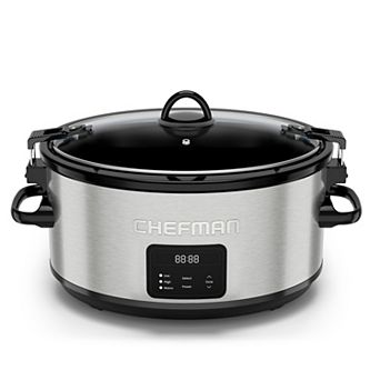 Chefman 7-qt Programmable Slow Cooker with Locking Lid