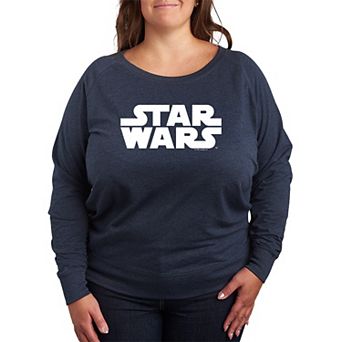 Plus Size Star Wars Logo French Terry Long Sleeve Tee