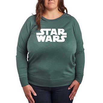 Plus Size Star Wars Logo French Terry Long Sleeve Tee