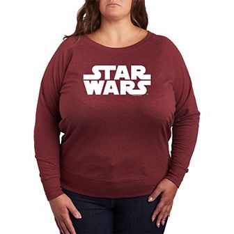 Plus Size Star Wars Logo French Terry Long Sleeve Tee