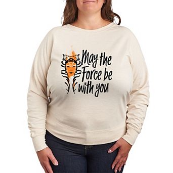 Plus Size Star Wars May The Force Be With You French Terry Long Sleeve Tee
