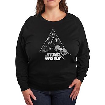 Plus Size Star Wars Ship Battle French Terry Long Sleeve Tee