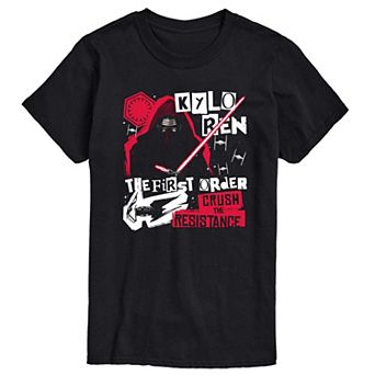 Men's Star Wars Kylo Ren The First Order Crush The Resistance Graphic Tee