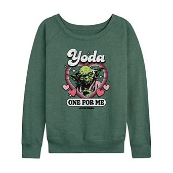Women's Star Wars Yoda One For Me French Terry Long Sleeve Tee