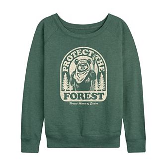 Women's Star Wars Ewok Protect The Forest French Terry Long Sleeve Tee