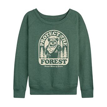 Women's Star Wars Ewok Protect The Forest French Terry Long Sleeve Tee
