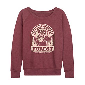Women's Star Wars Ewok Protect The Forest French Terry Long Sleeve Tee
