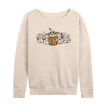 Women's Star Wars Grogu Poses French Terry Long Sleeve Tee