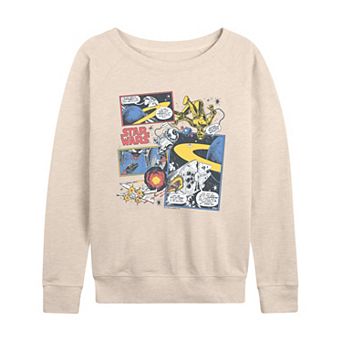 Women's Star Wars Vintage Comic Panels French Terry Long Sleeve Tee