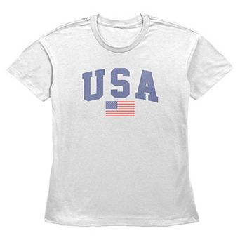 Women's USA American Flag Graphic Tee