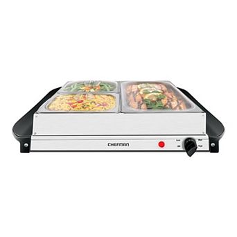 Chefman 2-in-1 Stainless Steel Buffet Server & Warming Tray