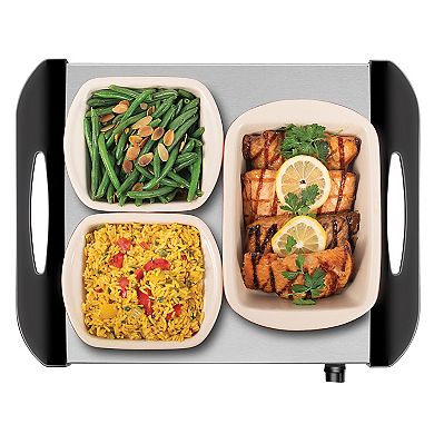 Chefman 2-in-1 Stainless Steel Buffet Server & Warming Tray