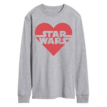 Men's Star Wars Heart Logo Long Sleeve Graphic Tee