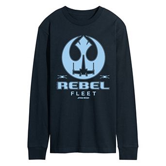Men's Star Wars Rebel Fleet Flight Patch Long Sleeve Graphic Tee
