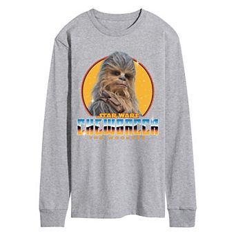 Men's Star Wars Chewbacca The Wookiee Chrome Long Sleeve Graphic Tee