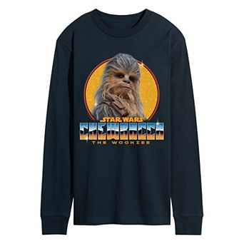 Men's Star Wars Chewbacca The Wookiee Chrome Long Sleeve Graphic Tee